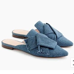 NWB! J. Crew stylish denim slip on comfy mules
